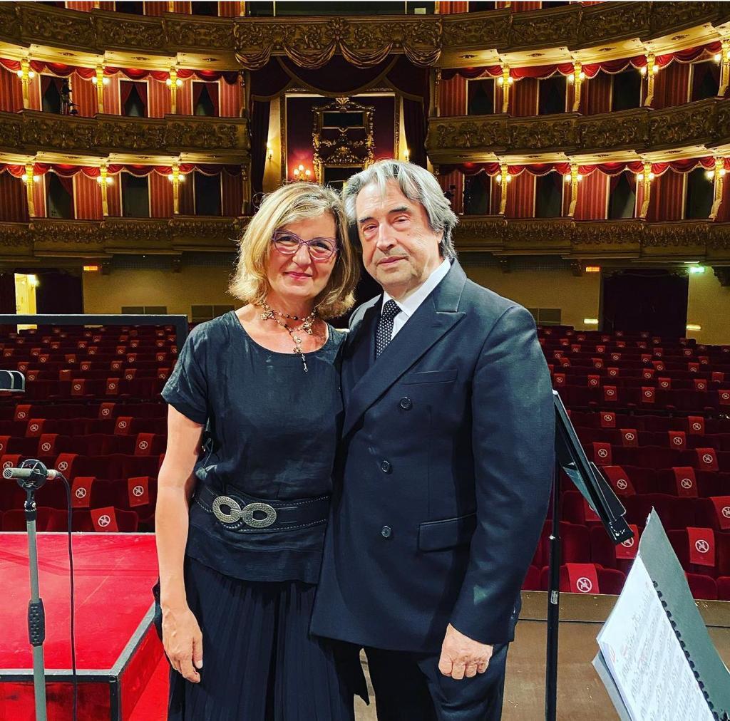 Susanna Bertuccioli e maestro Riccardo Muti